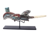 1920's Pacific NW Coast Smoking Pipe on Stand
