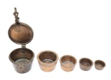 Spanish Apothecary Onzas Measure Set, 18th - 19th c.