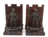Pair of Armour Knight Bookends