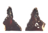 Wonderful Pair of Amber Slabs, Bookends