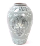 Korean Antique Celadon Crackle Glazed Jar