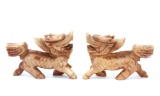 Fine Pair of Chinese Hardstone Dragons
