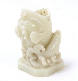 Chinese Boxwood Fish Brush Holder