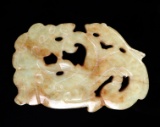 Chinese White Jade Style Dragon Pendant