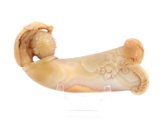 Indian Mughal Jade Peacock Dagger Handle