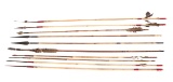 Collection of Ten Various Philippine Bamboo Arrows