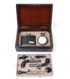 Cased Set of Percussion Drop Trigger Pistols