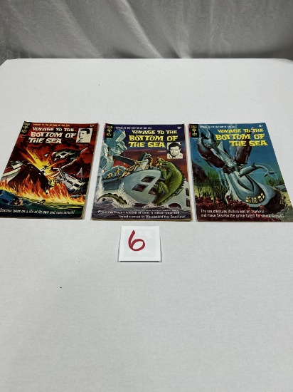 Vintage Comic Books - Voyage to the Bottom of the Sea - 12 cent - total of 3