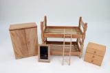 1960s Wooden Doll Furniture
