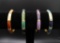 Four Multi Color Bangle Bracelets