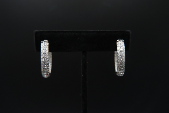 Diamond Accent Hoop Earrings