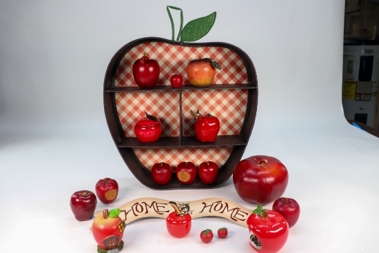 Apple Display Shelf with Apples