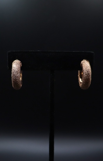 Moda Massimo Rose Gold Hoop Earrings