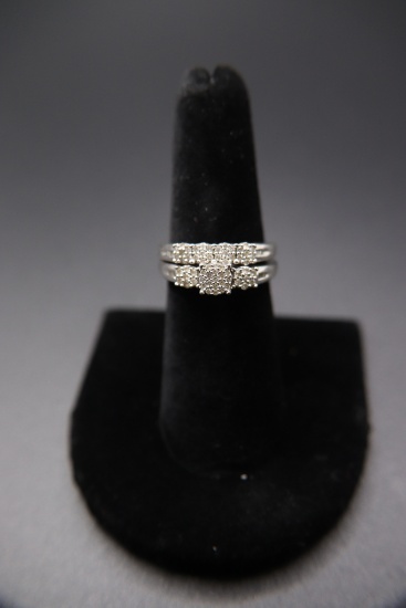 Lab Grown Diamond Sterling  Silver Bands