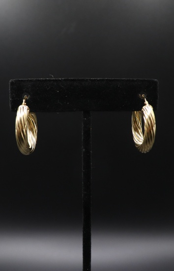 Stauer Gold Hoop Earrings