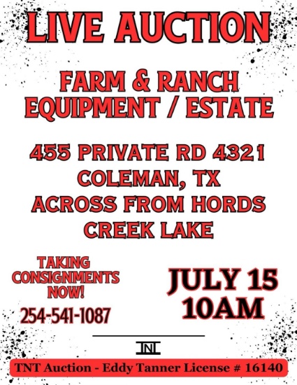 FARM & RANCH EQUIPMENT/ESTATE