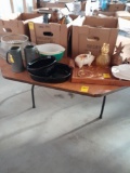 WOOD OCTAGON FOLDING TABLE