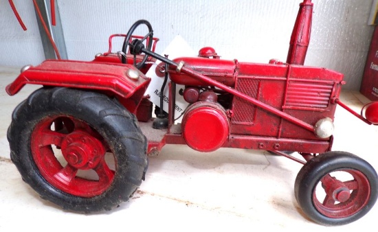 Toy red tractor