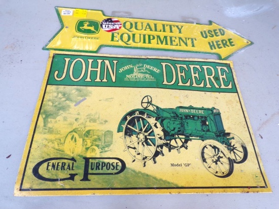 2 John Deere signs