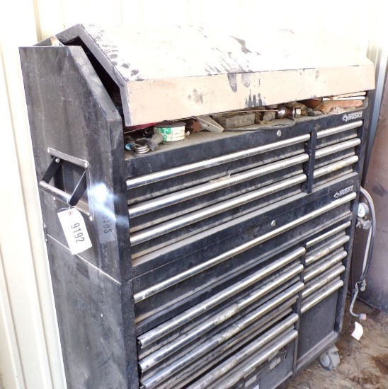 Husky tool box with contents