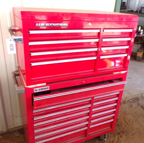 US General rolling tool box w/contents