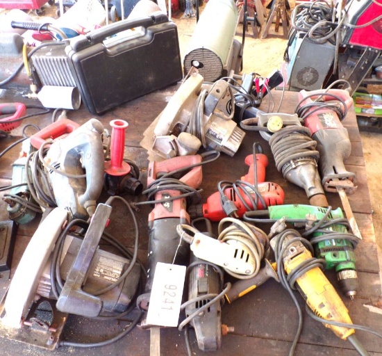 Pile of electric tools