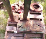John Deere front weights bracket w/2 weights