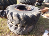 2 Tractor tires and wheels