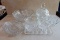 Cut Glass Serving Bowls, Sugar Cream Set