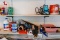 Lightbulbs, Tiles, Painting And Contents of Cabinet