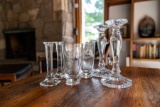 Collection of Crystal Candleholders