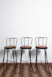 Wrought Iron Bar Height Chairs