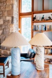 Post Modern Marbled Glass Lamp