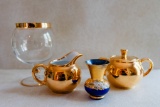 Sugar, Creamer, Vase, and Goblet