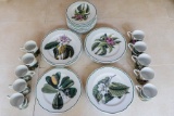 Floral Design Dish Set