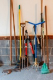 Pitch Fork, Garden Rakes and other Garden Tools.