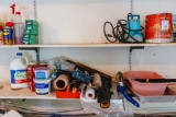 Lightbulbs, Tiles, Painting And Contents of Cabinet