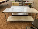 6' Nextel Stainless Steel Work Table