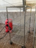3' Wire Shelving Unit on Wheels