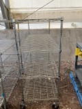 4' Wire Shelving Unit on Wheels