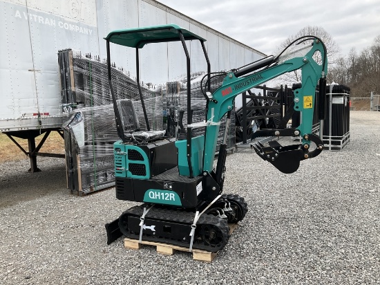 New 2024 AGT QH12R Mini Excavator Blue