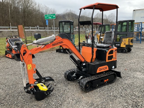 New 2024 Agrotk QH12R Mini Excavator Orange