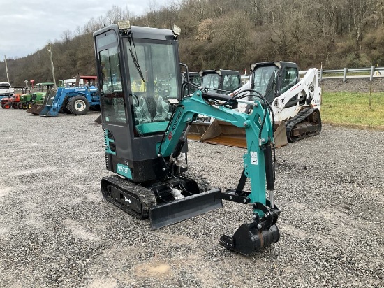 New AGT QH13R Mini Excavator Blue