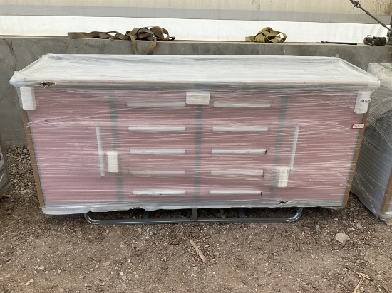 New 10' Workbench With 15 Drawers & 2 Cabinets Red
