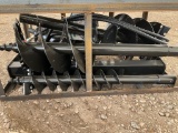 New Mower King Skid Steer Auger With 3 Bits