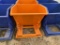 New Self Dumping Trash Hopper Orange