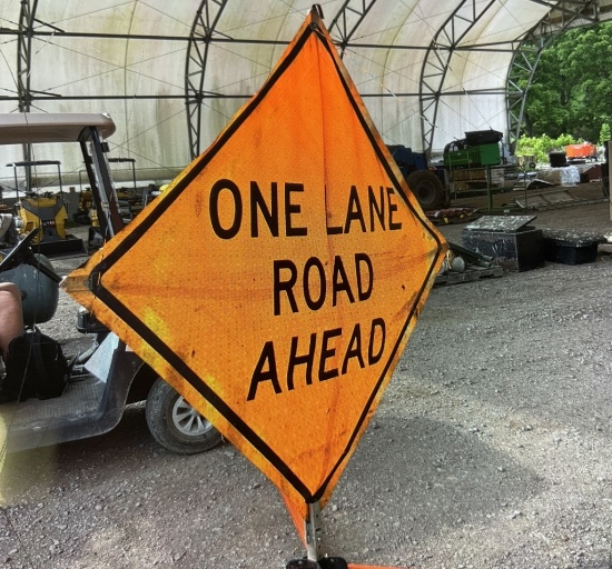 Lot of 2 One Lane Road Signs