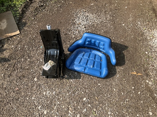 New Blue Deluxe Tractor Seat
