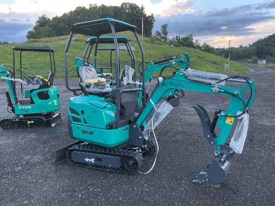 New QK16R Mini Excavator Teal