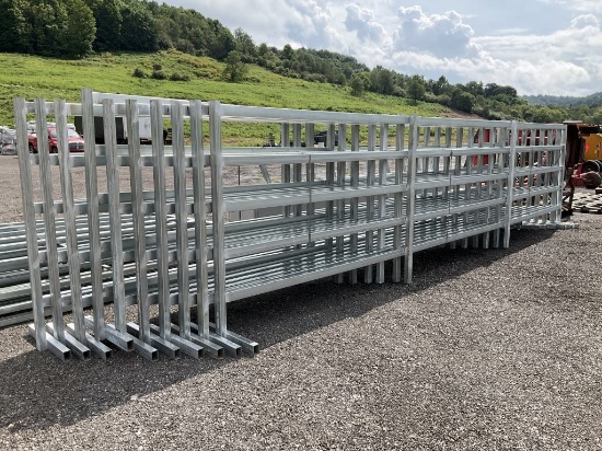 New Heavy Duty 24' x 6' Steel Fence Panel